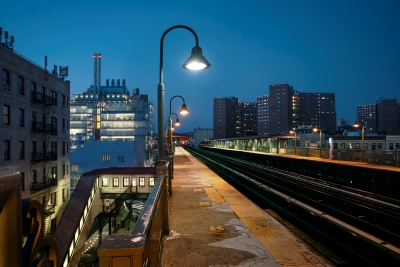Image: Lynn Saville, Elevated Subway Platform, from the series Elevated, 2021